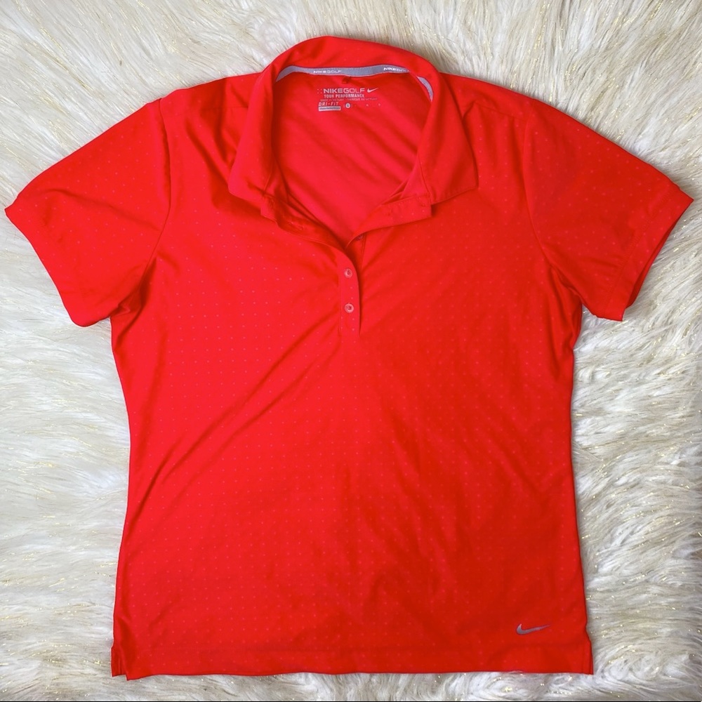 Nike Gulf DRI-FIT ladies shirt sz L Red